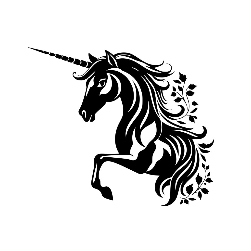 Magical Vine Unicorn Image: SVG, PNG, DXF File for Cricut, Silhouette ...