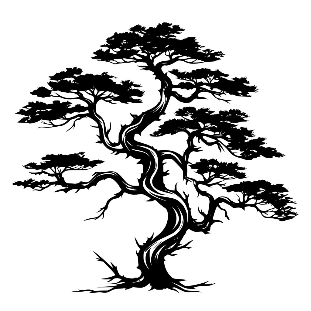 Iconic Tree: SVG, PNG, DXF Files for Cricut, Silhouette, Laser Machines