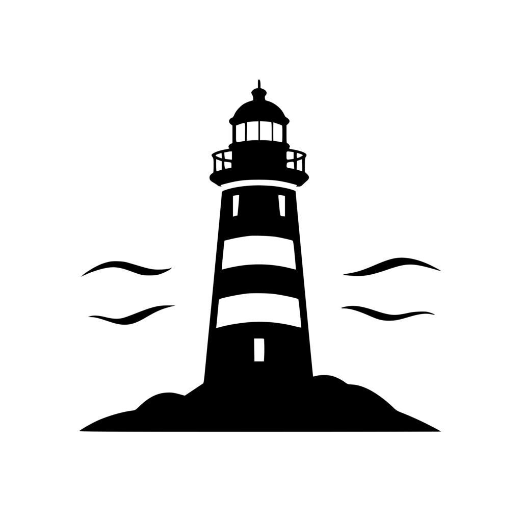 Lone Lighthouse SVG File: Instant Download for Cricut, Silhouette ...