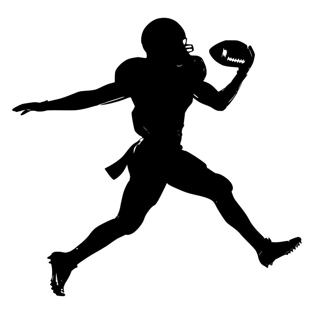 Victorious Football Player Instant Download SVG for Cricut, Silhouette ...