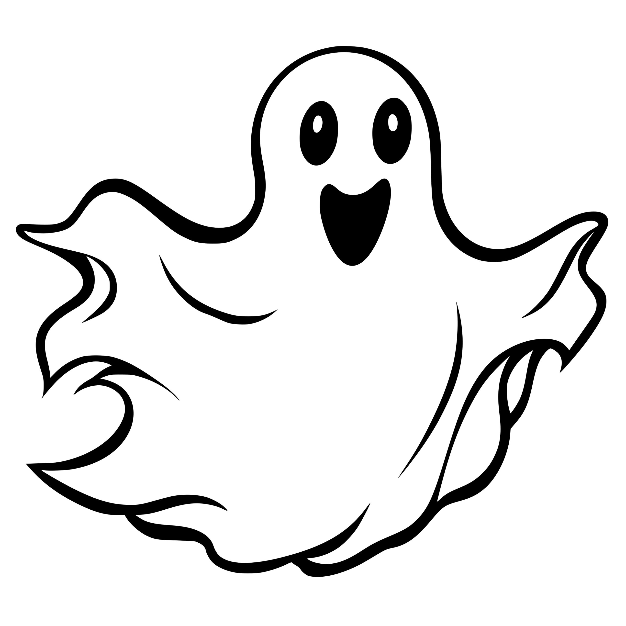 Ghostly Smile: SVG, PNG, DXF Image Files for Cricut, Silhouette, Laser ...