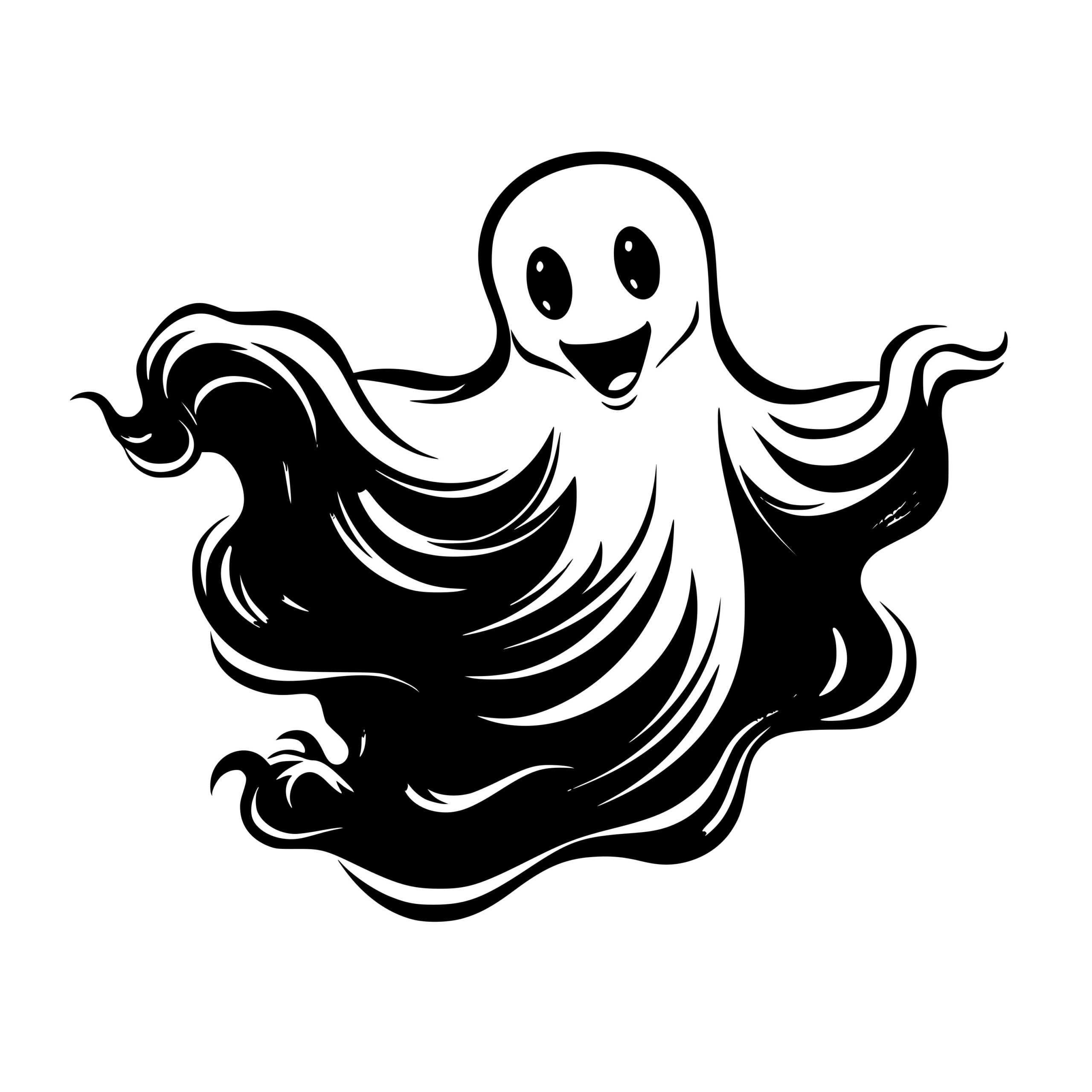 Ghostly Companion SVG File for Cricut, Silhouette, Laser Machines