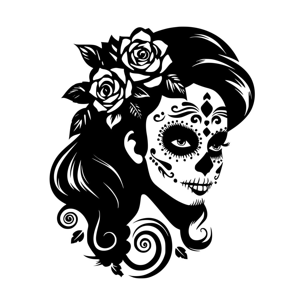 Sugar Skull Woman SVG File: Instant Download for Cricut, Silhouette ...