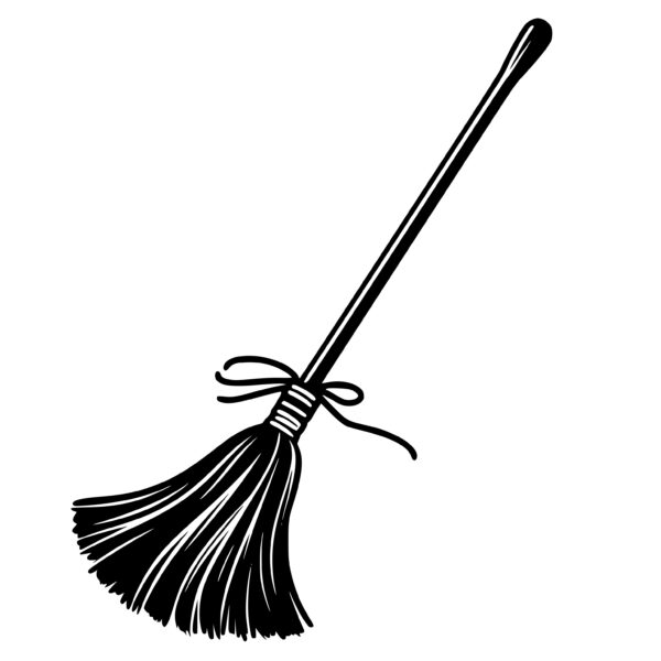 Classic Broom SVG, PNG, DXF File for Cricut, Silhouette, Laser Machines
