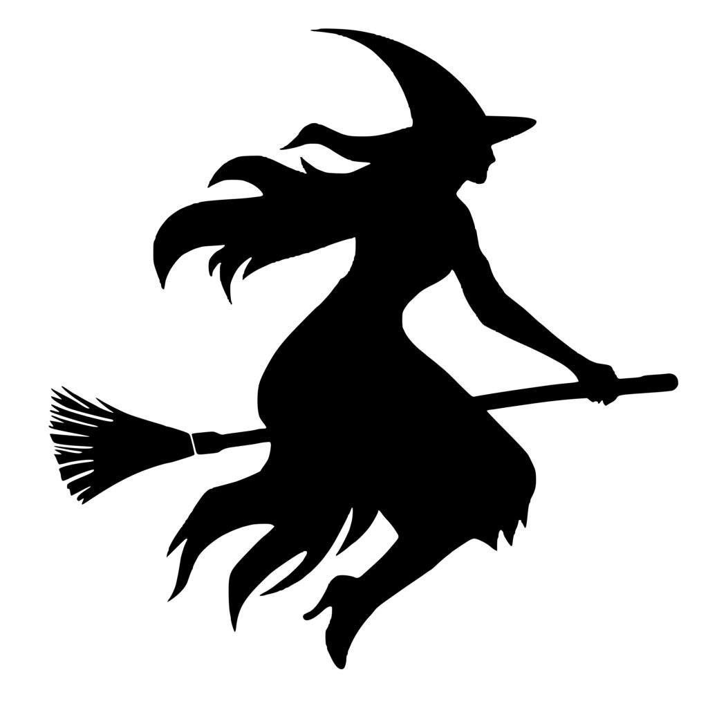 Witch on Broomstick SVG File for Cricut, Silhouette, Laser Machines