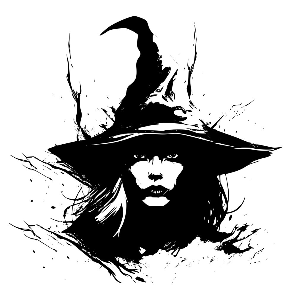 Serious Artistic Witch SVG Image: Halloween Magic for Cricut, Silhouette