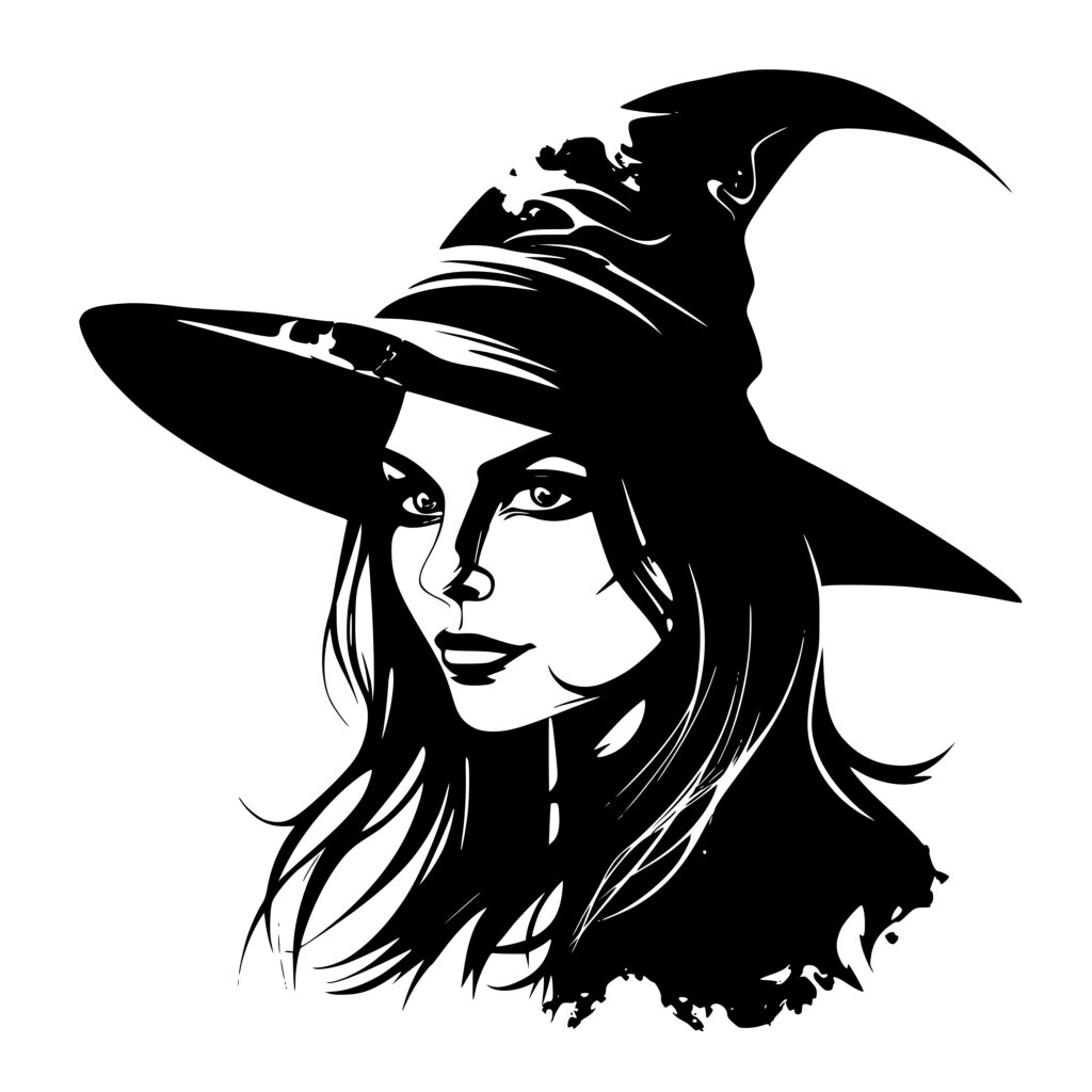 Realistic Witch SVG File: Instant Download for Cricut, Silhouette, Laser