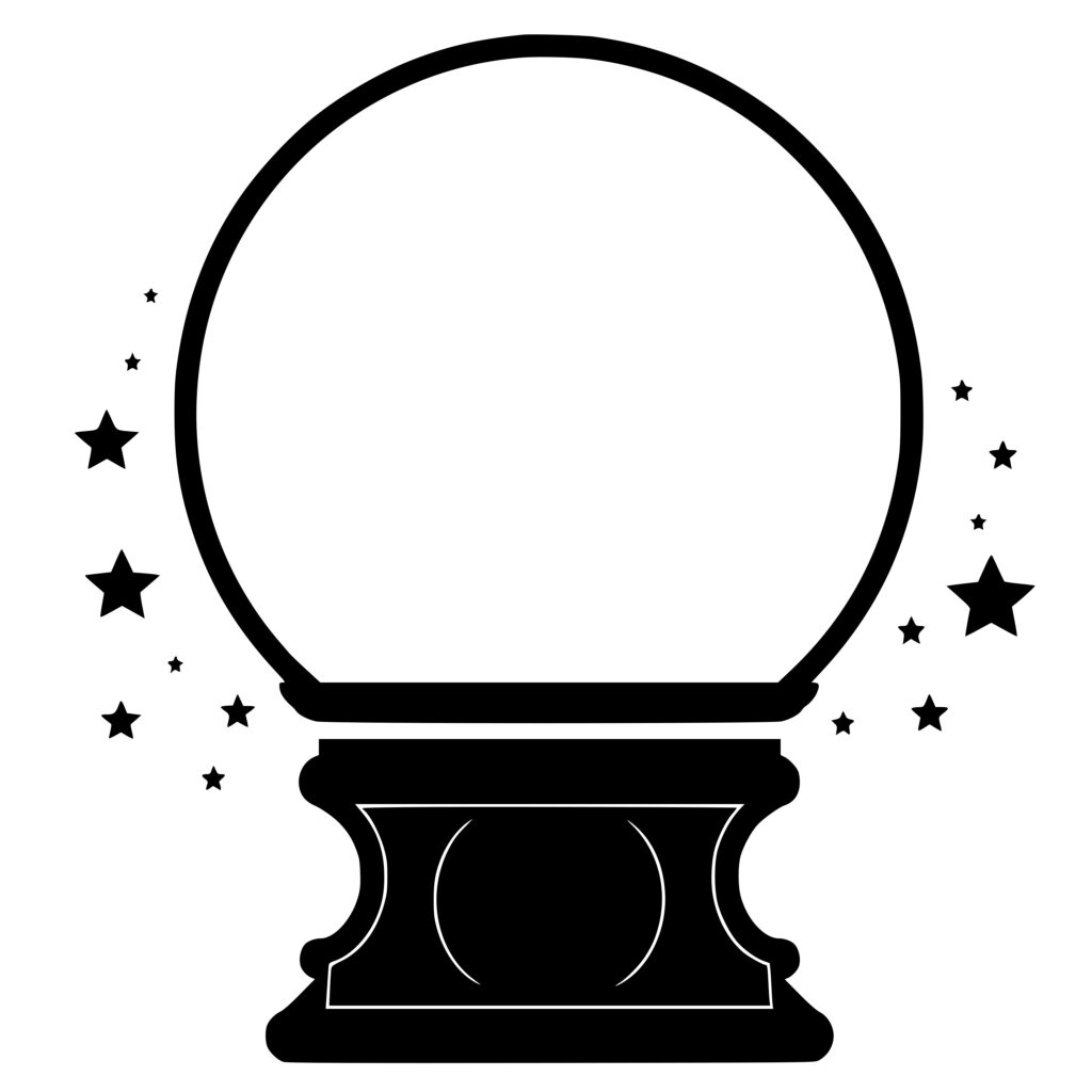 Gazing Crystal Ball SVG Image for Cricut, Silhouette & Laser Machines