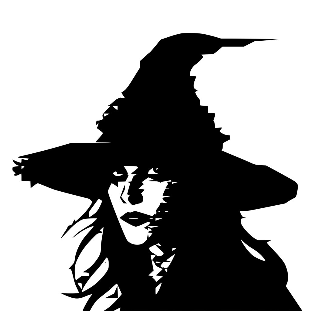 Retro Witch Instant Download Image - SVG, PNG, DXF - Cricut, Silhouette ...