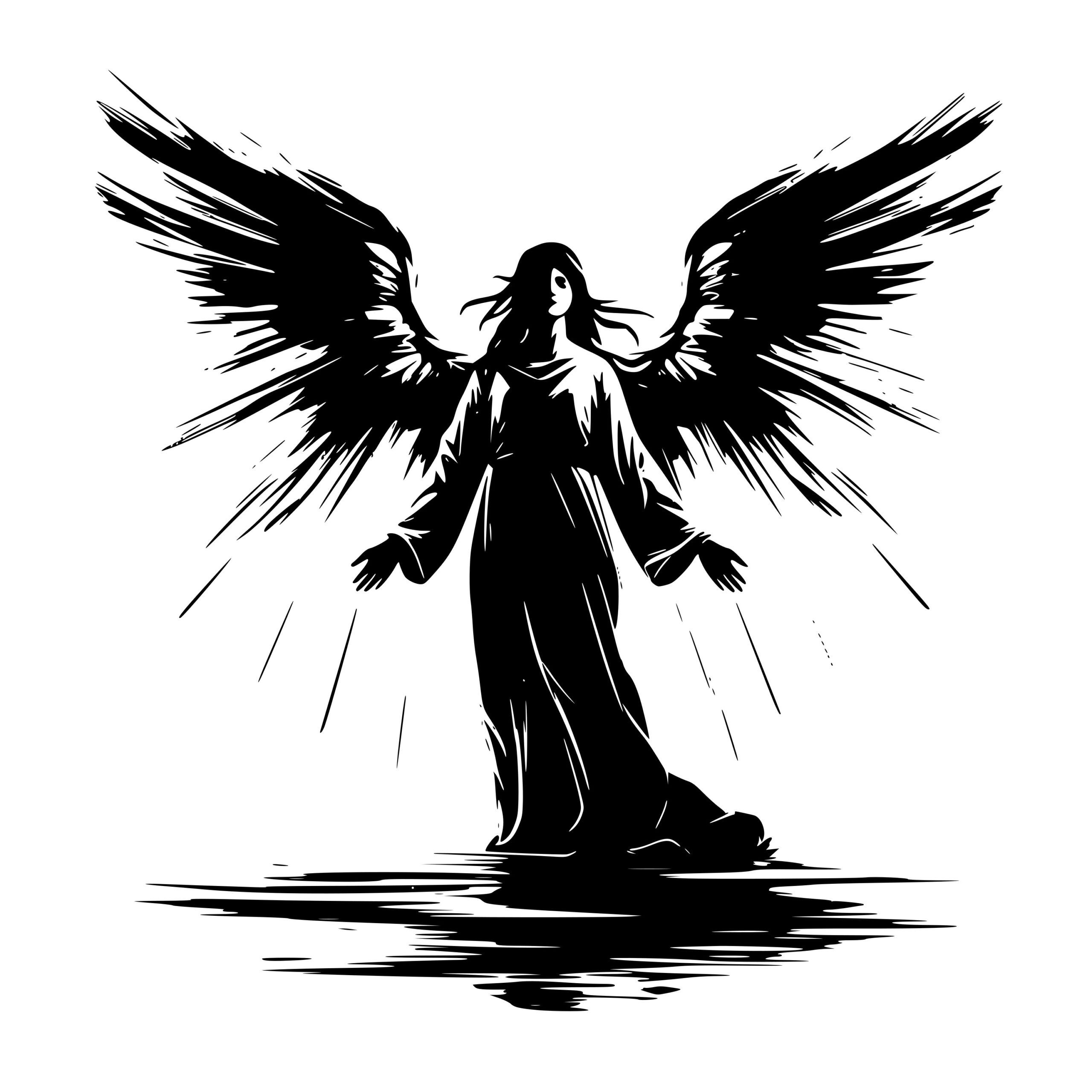 Angelic Figure: SVG File for Cricut, Silhouette, Laser Machines