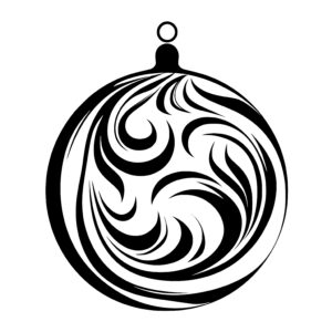 Swirly Christmas Ornament