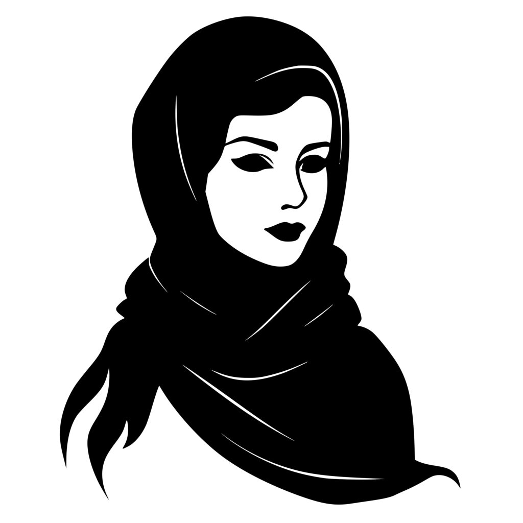 Scarf-clad Woman SVG file for Cricut, Silhouette, & Laser Machines