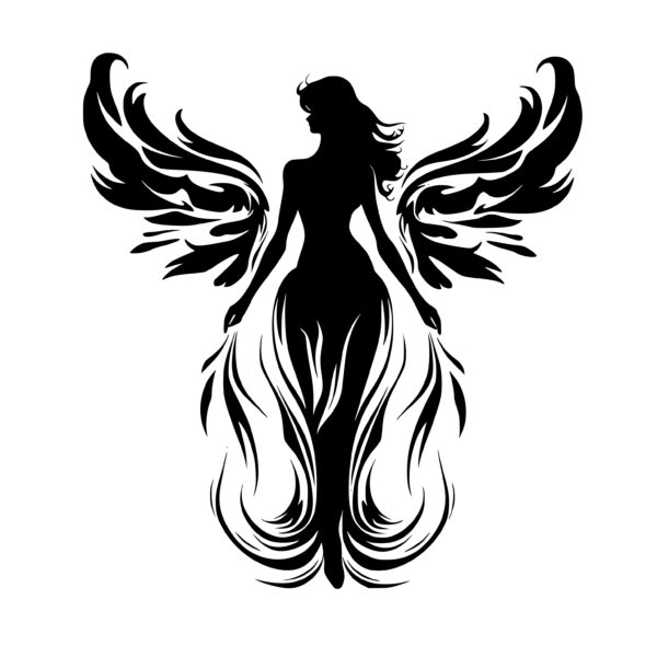 Fiery Angel SVG Image: Instant Download for Cricut, Silhouette, Laser ...