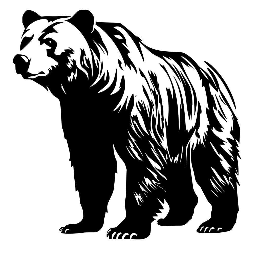 Wild Grizzly Bear Image - SVG, PNG, DXF Files for Cricut, Silhouette ...