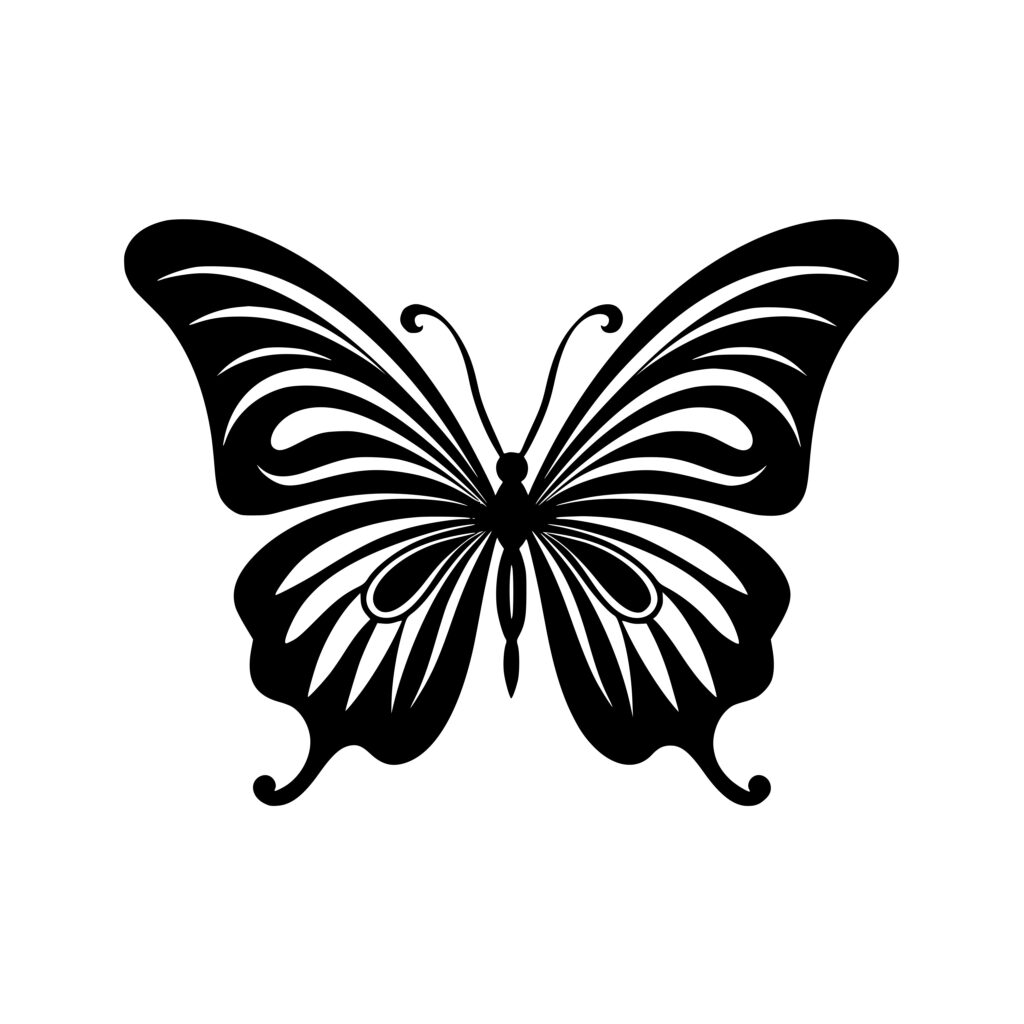 Delicate Butterfly Instant Download Image For Cricut, Silhouette 