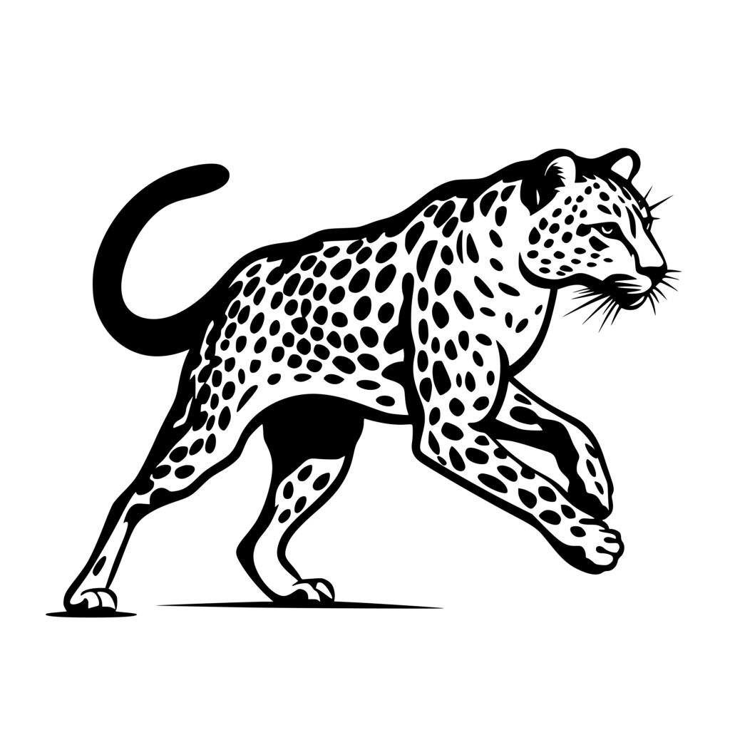 Pouncing Cheetah SVG File for Cricut, Silhouette, Laser Machines