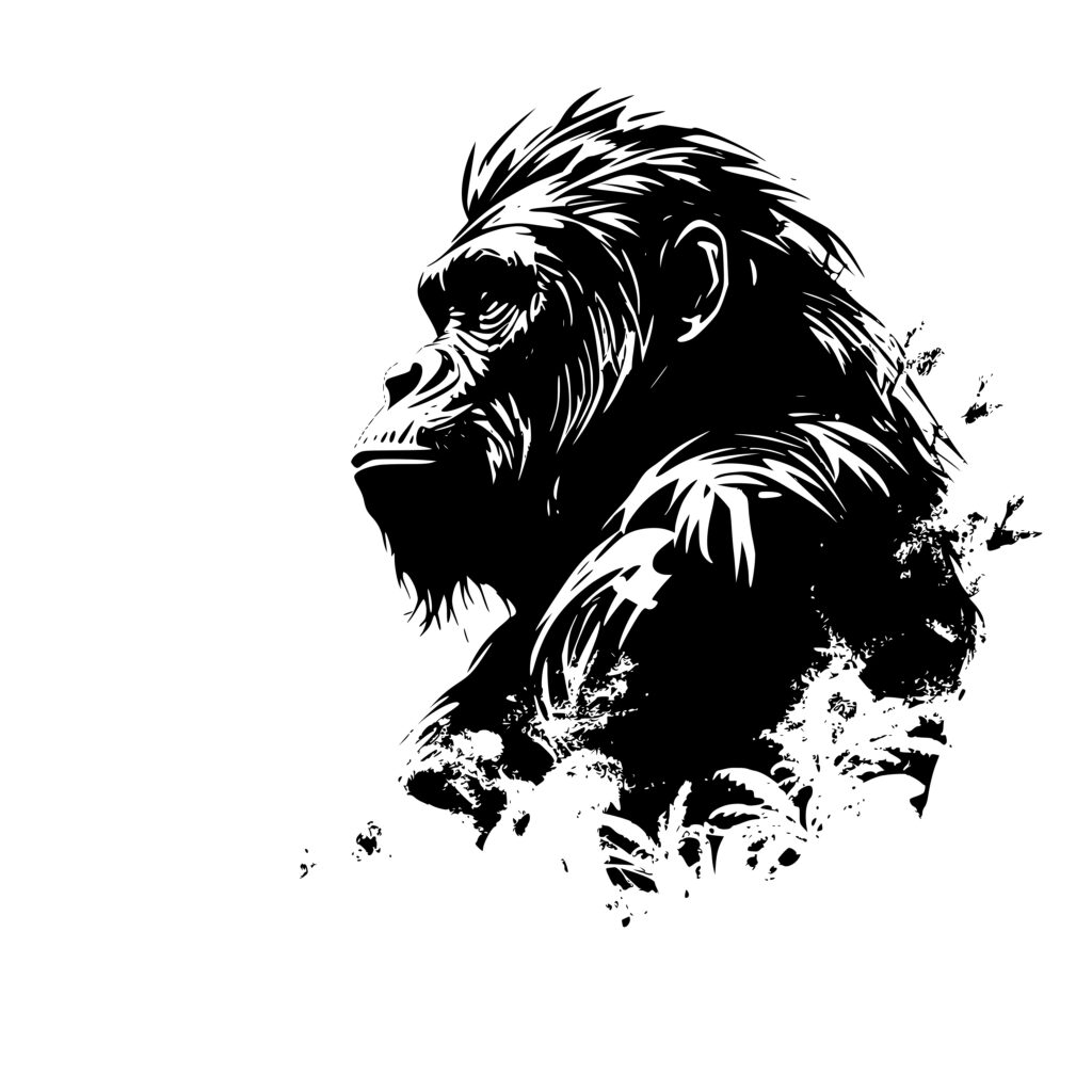 faded-gorilla-svg-png-dxf-image-for-cricut-silhouette-laser-machines