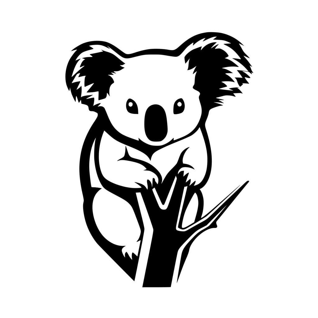 Koala Tree Perch SVG Image Instant Download For Cricut Silhouette koala-tree-perch-svg-image-instant-download-for-cricut-silhouette