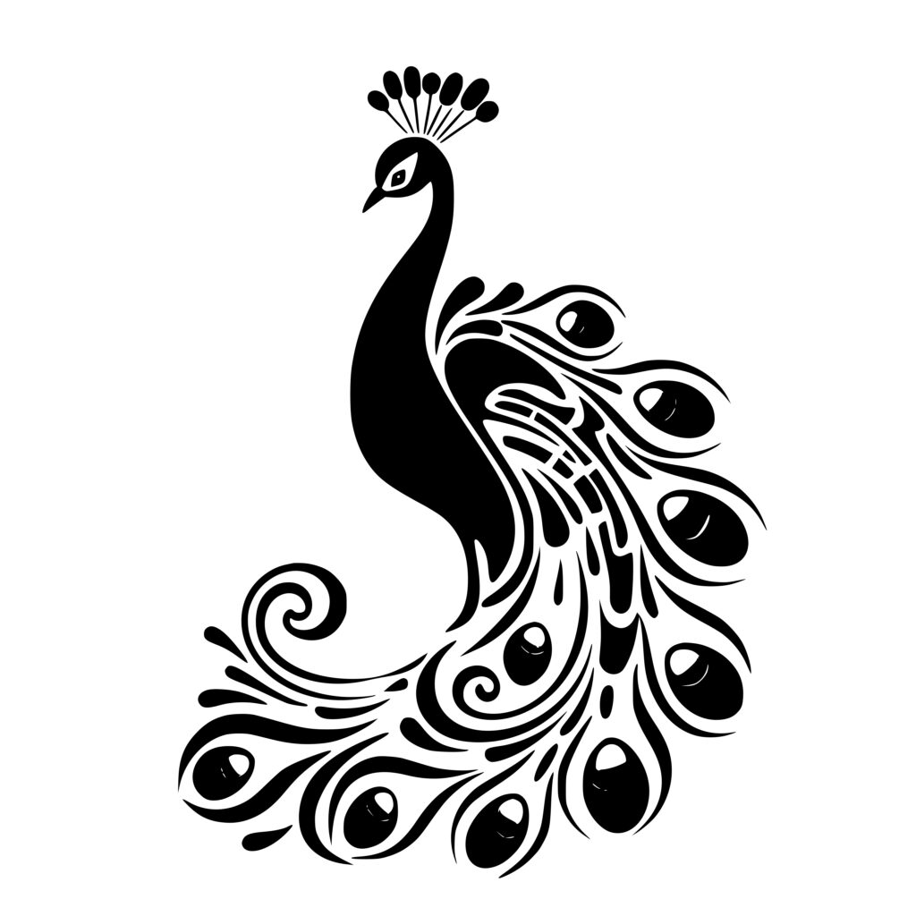 Peacock Display SVG File: Instant Download for Cricut, Silhouette ...