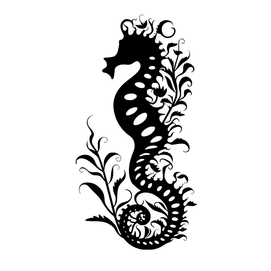 Instant Download SVG PNG DXF Files Leafy Seahorse For Cricut instant-download-svg-png-dxf-files-leafy-seahorse-for-cricut
