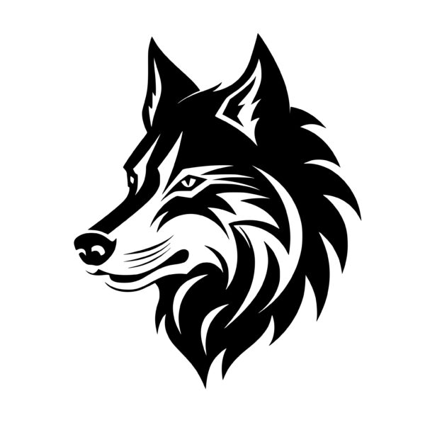 Regal Wolf SVG File for Cricut, Silhouette, Laser Machines