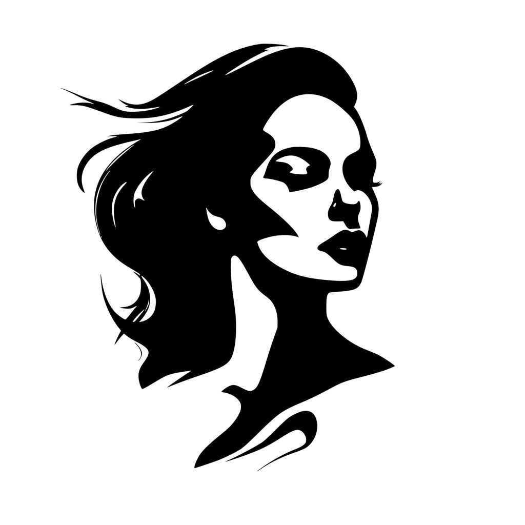 Expressive Lady SVG File: Instant Download for Cricut, Silhouette