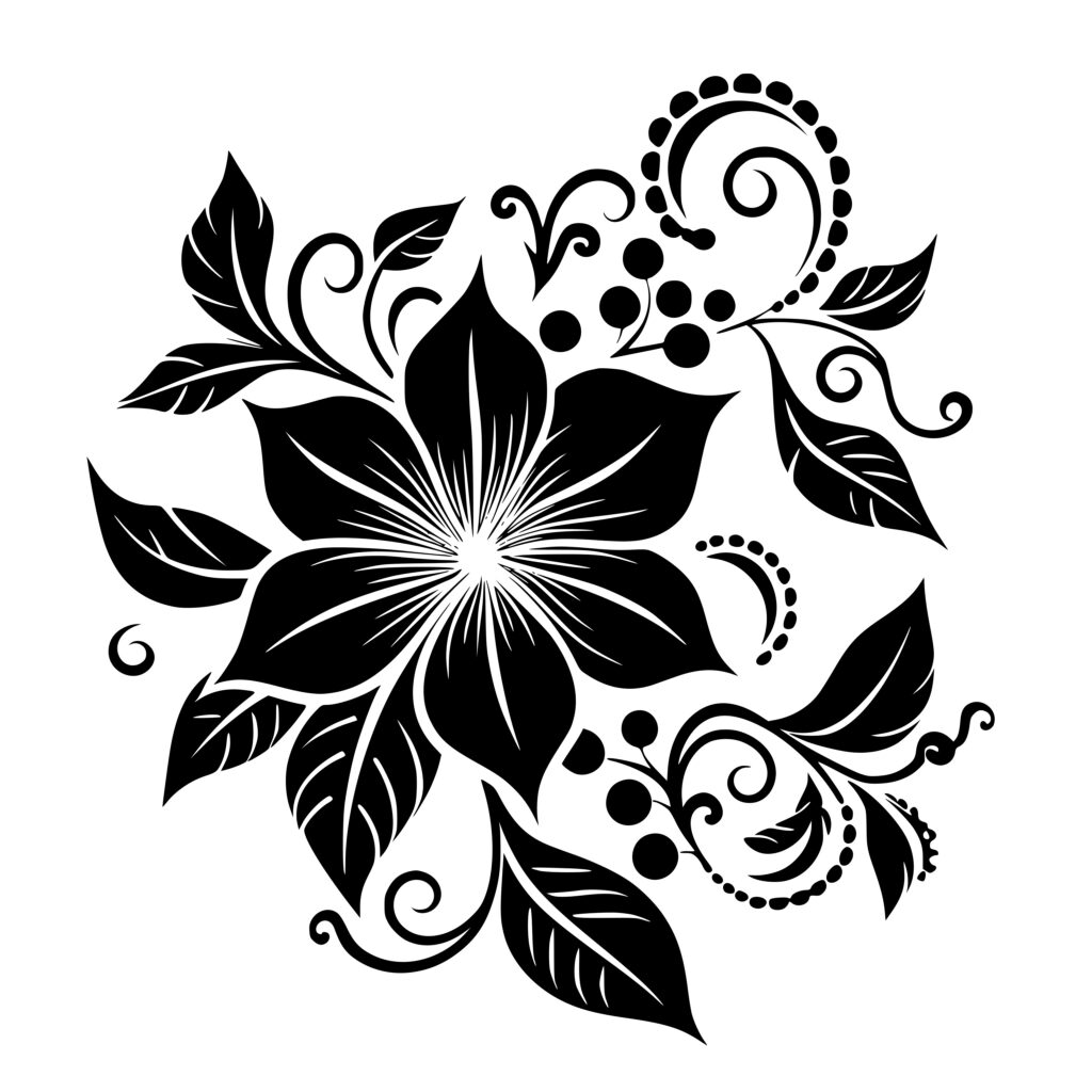 Flowery Swirls: Instant Download SVG, PNG, DXF Files for Cricut