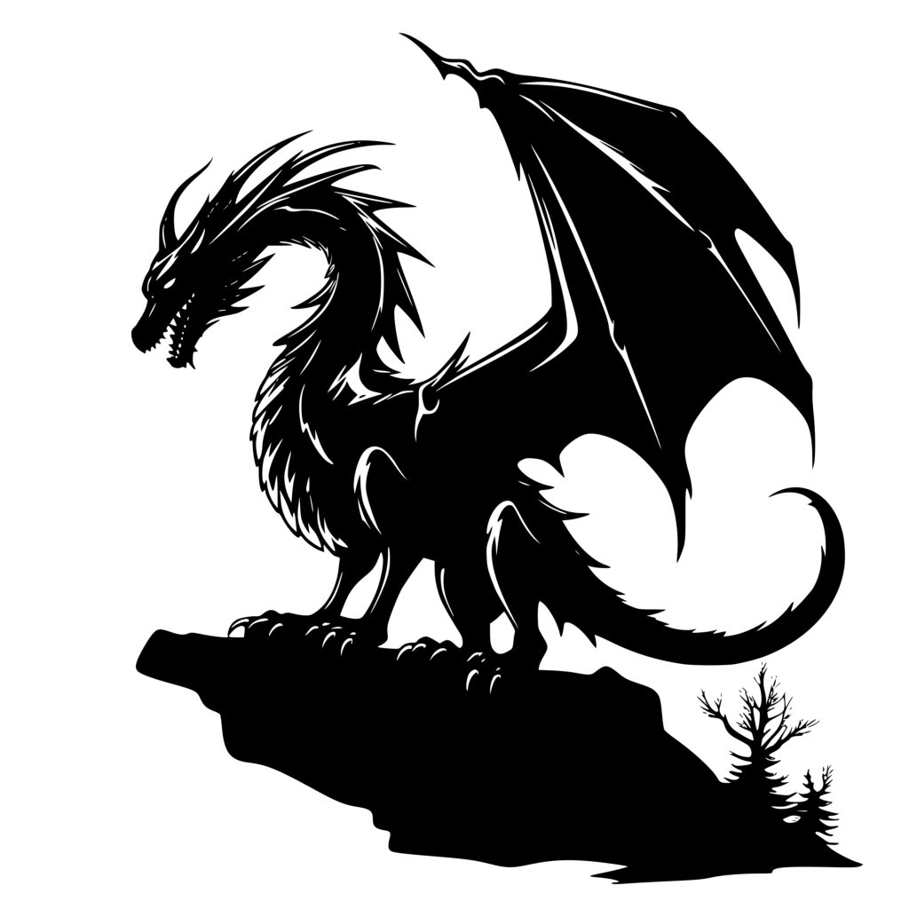 Majestic Dragon SVG File for Cricut, Silhouette, Laser Machines