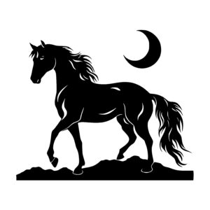Majestic Moonlit Horse