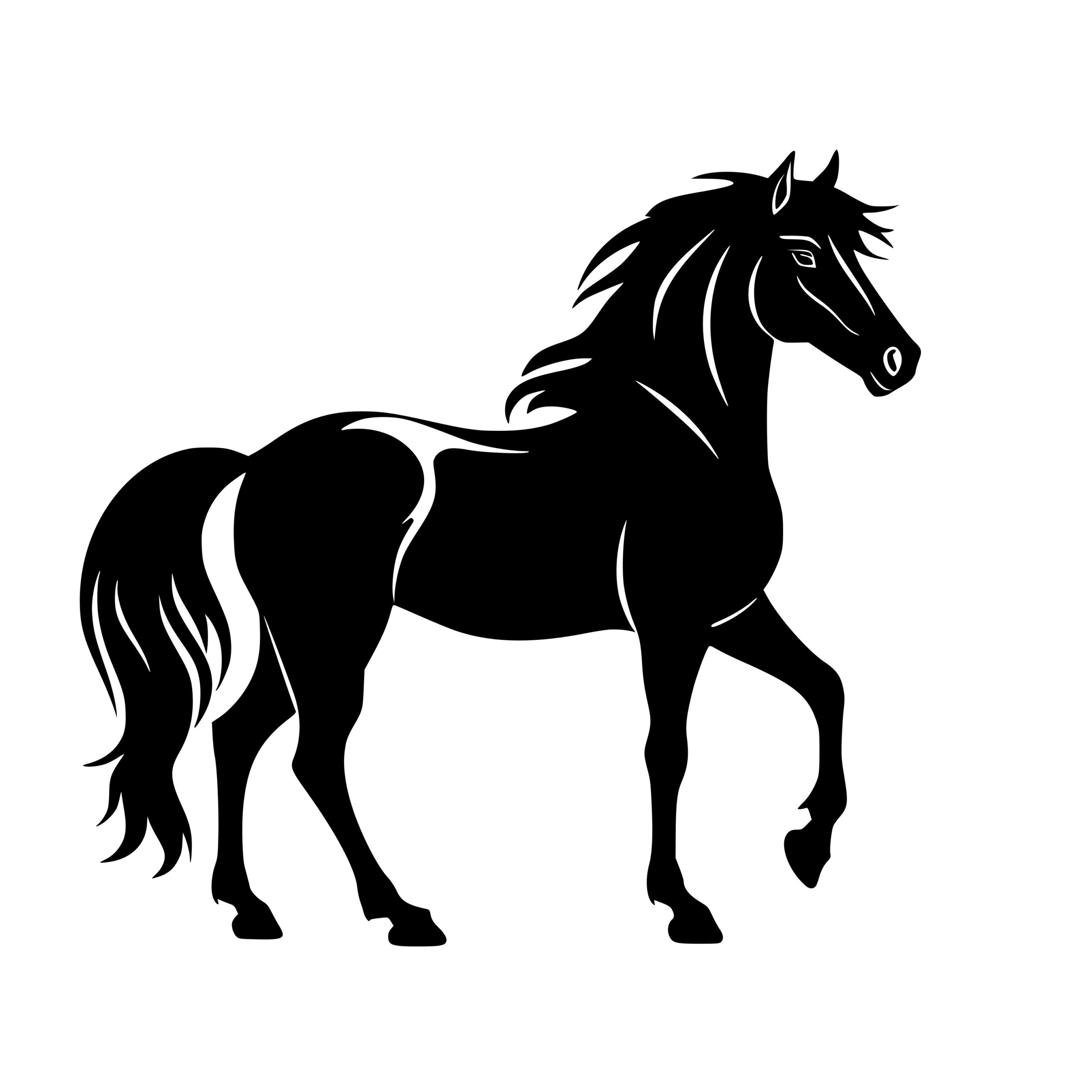 Graceful Equine SVG File: Instant Download for Cricut, Silhouette ...