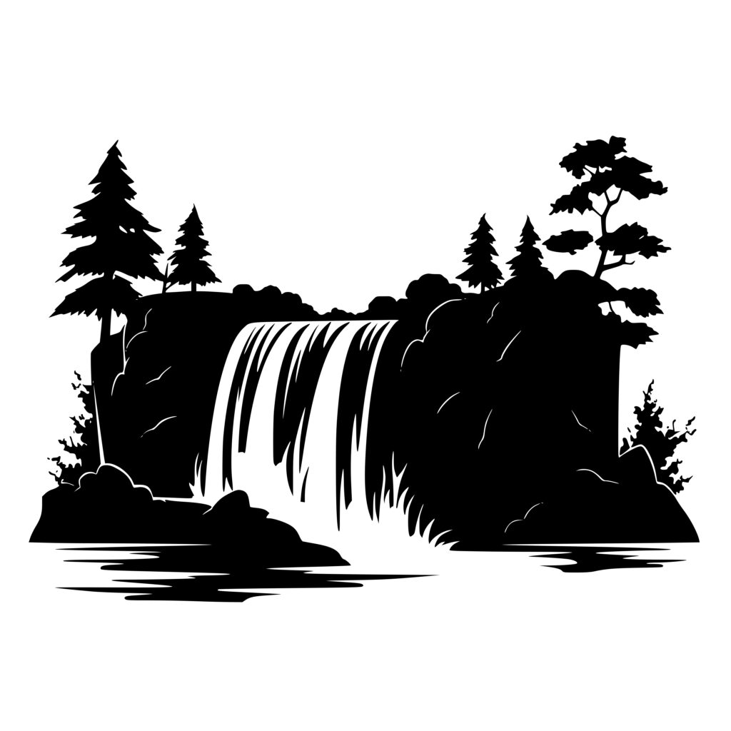 Waterfall Woods SVG Image: Perfect for Cricut, Silhouette, Laser Machines