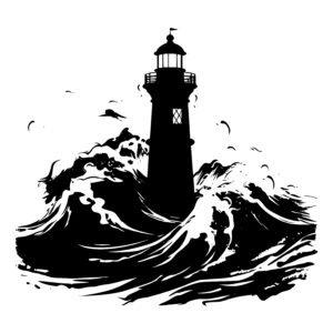 Rough Sea Lighthouse