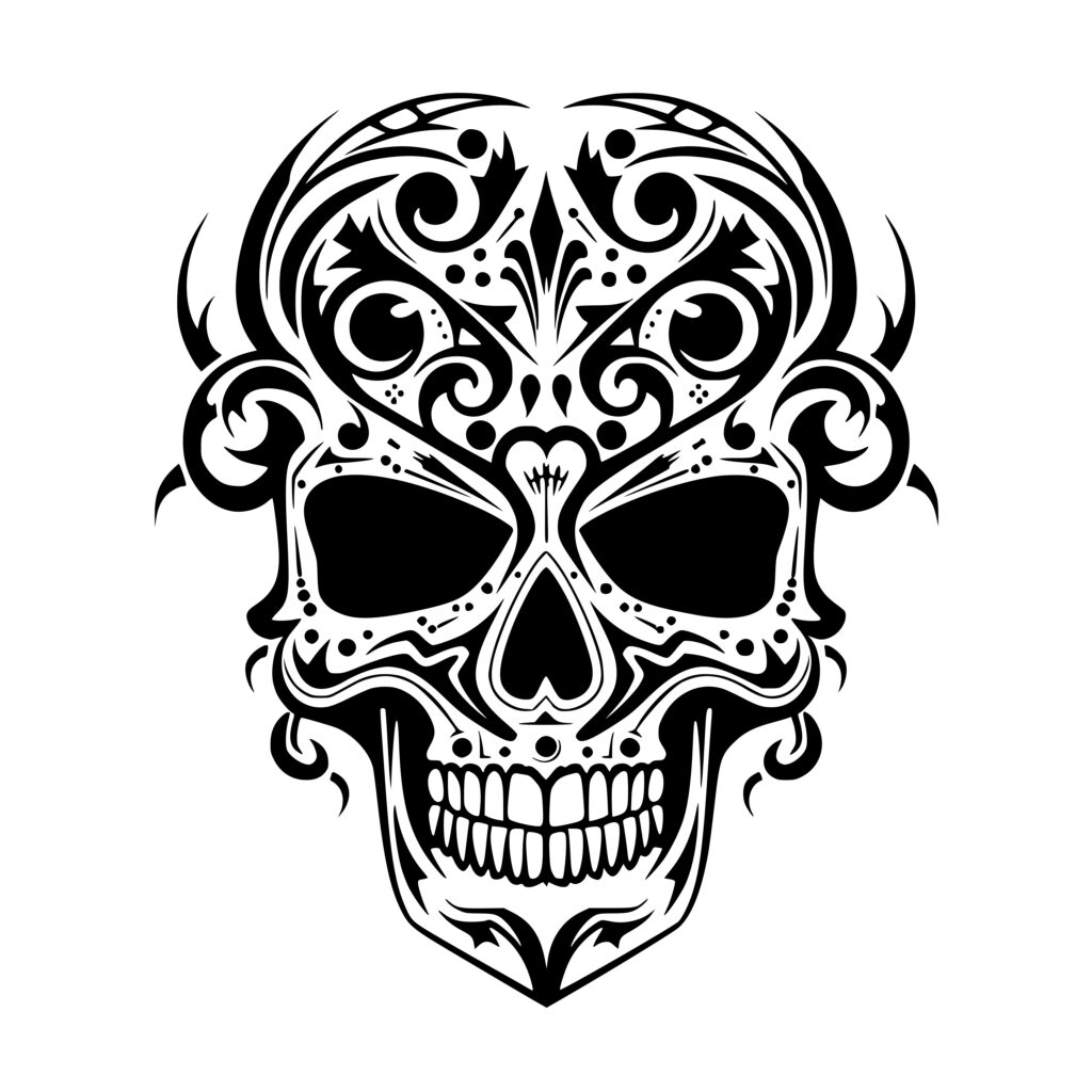 Instant Download Tribal Skull Image for Cricut, Silhouette, Laser Machines