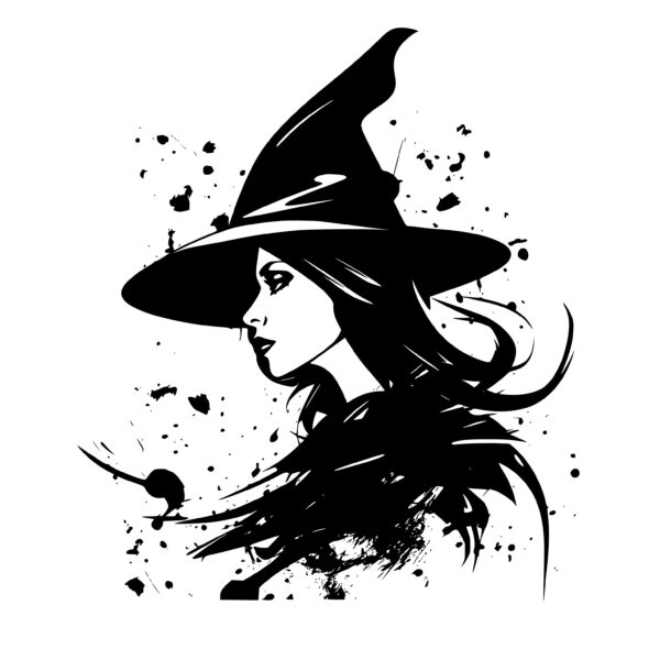 Witch Abstract SVG File for Cricut, Silhouette, Laser Machines