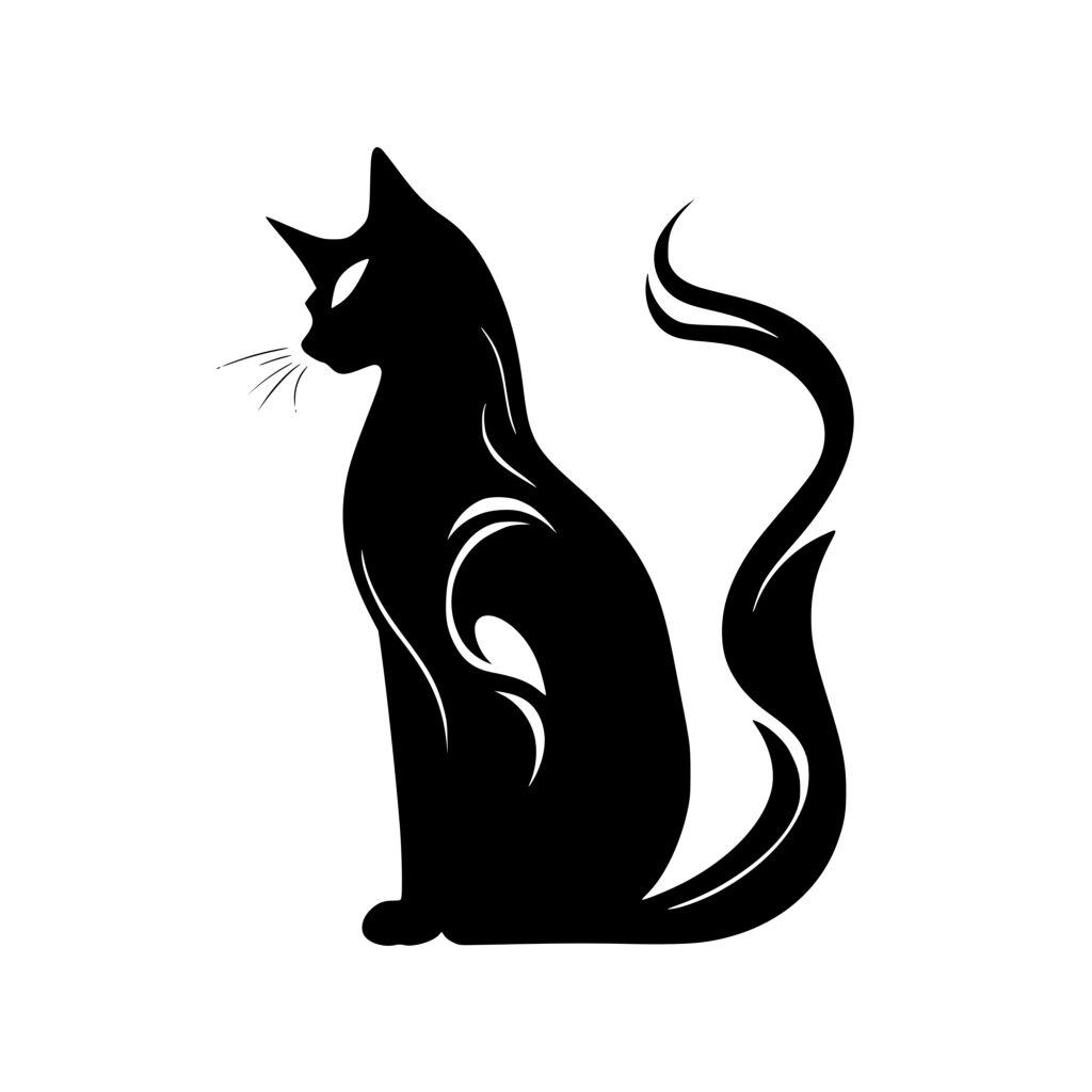 Long-tailed Cat: SVG File for Cricut, Silhouette & Laser Machines