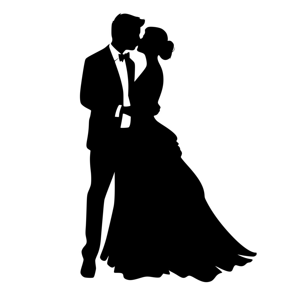 Wedding Kiss SVG File for Cricut, Silhouette, Laser Machines - Instant ...