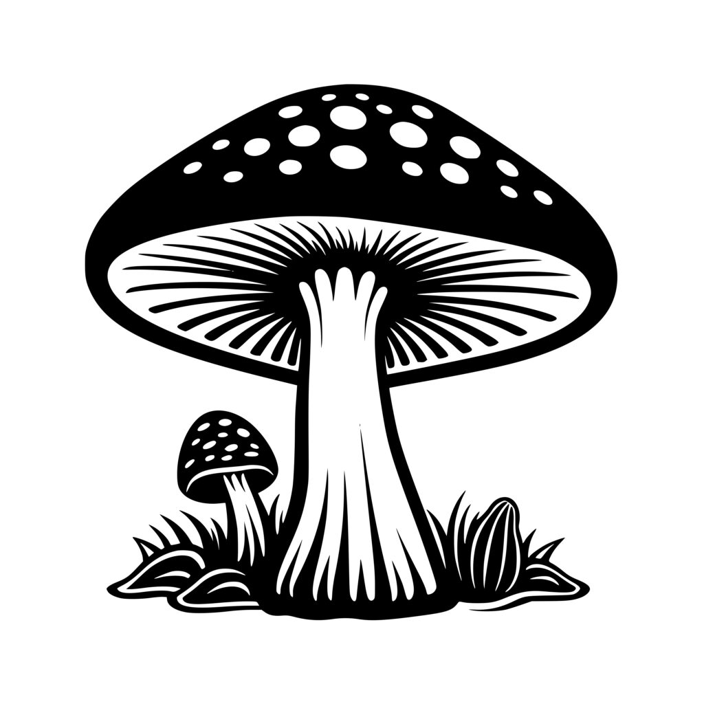 Spotted Mushroom: Instant Download SVG/PNG/DXF for Cricut, Silhouette ...