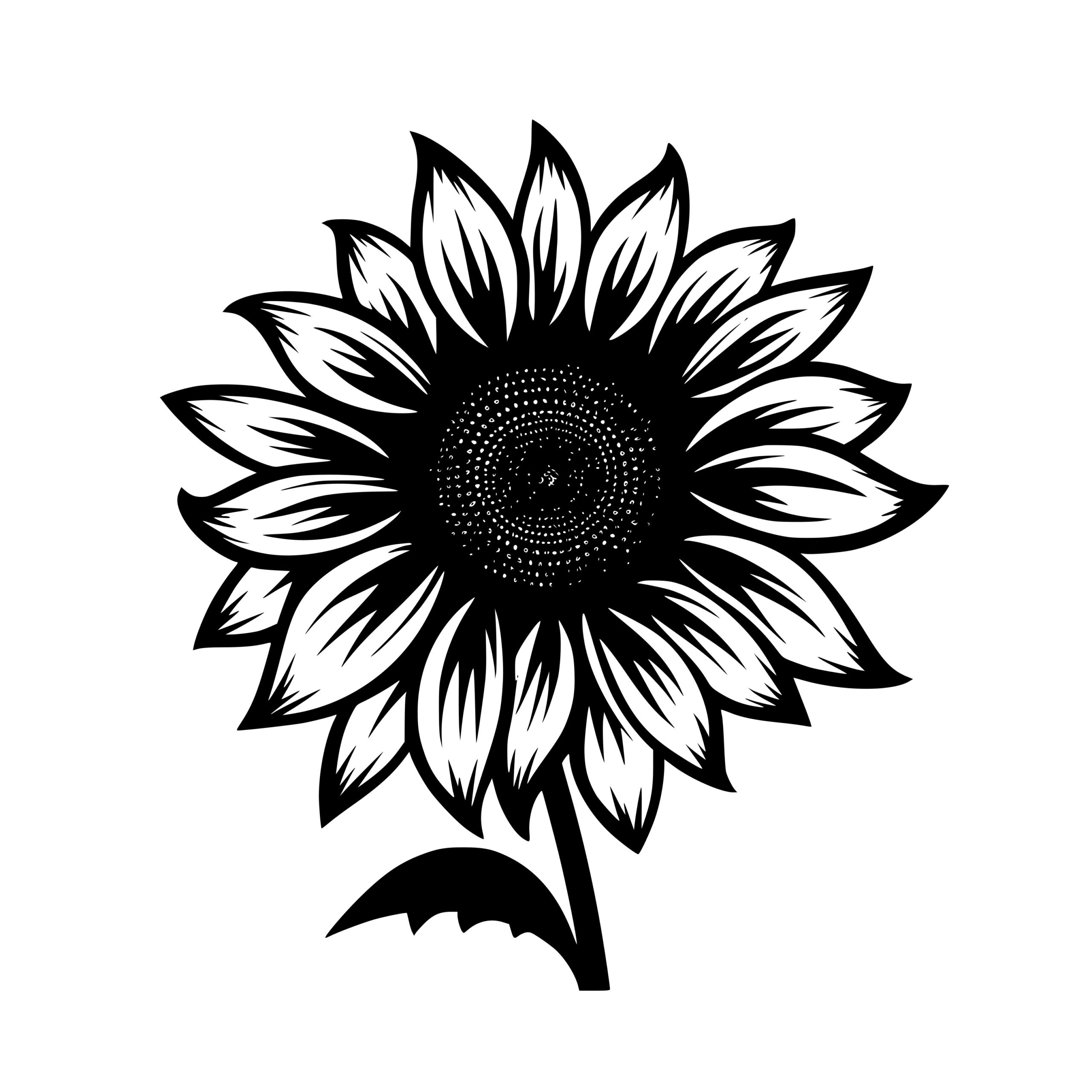 Sunflower Bloom SVG File for Cricut, Silhouette, Laser Machines