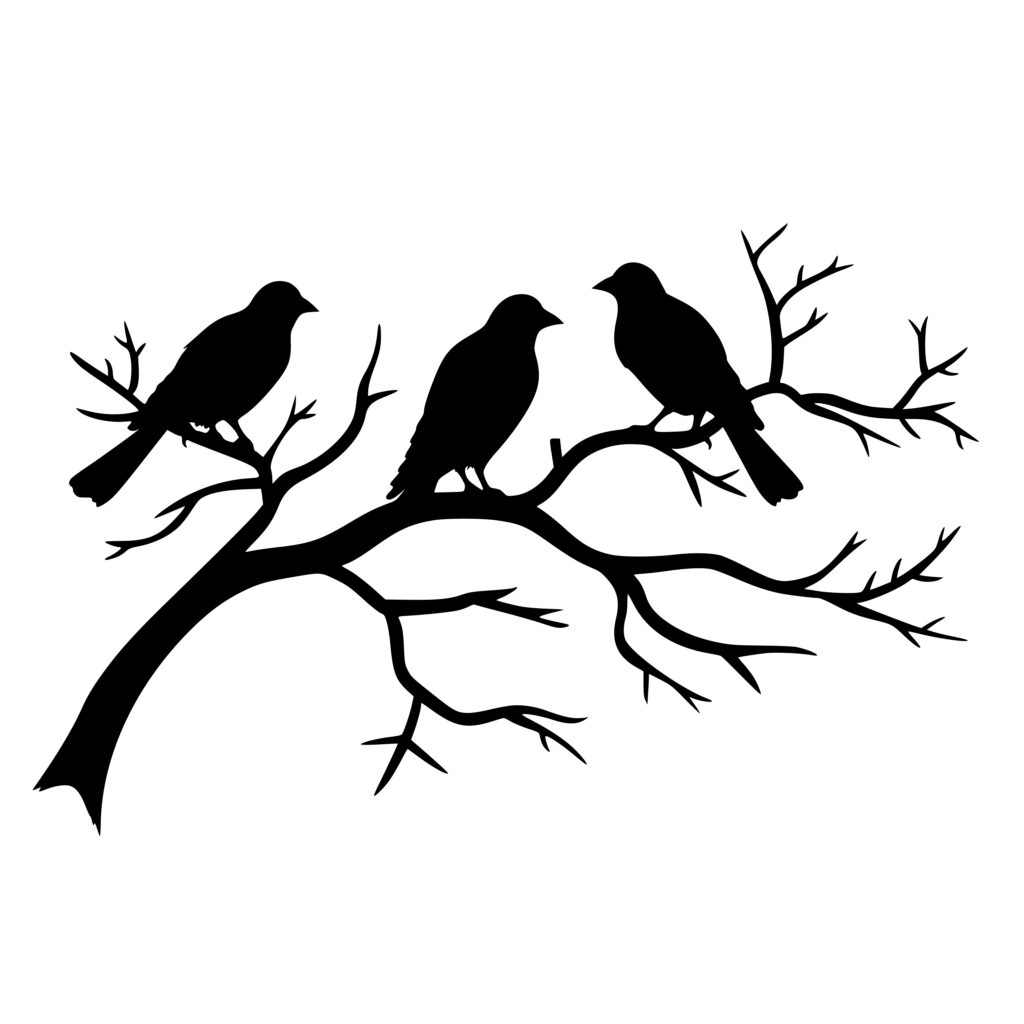 Instant Download Tree Birds Image | SVG, PNG, DXF Files