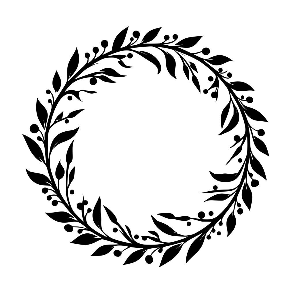 Berry Wreath - SVG, PNG, DXF Image for Cricut, Silhouette, Laser Machines