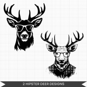 2 HIPSTER DEER DESIGNS