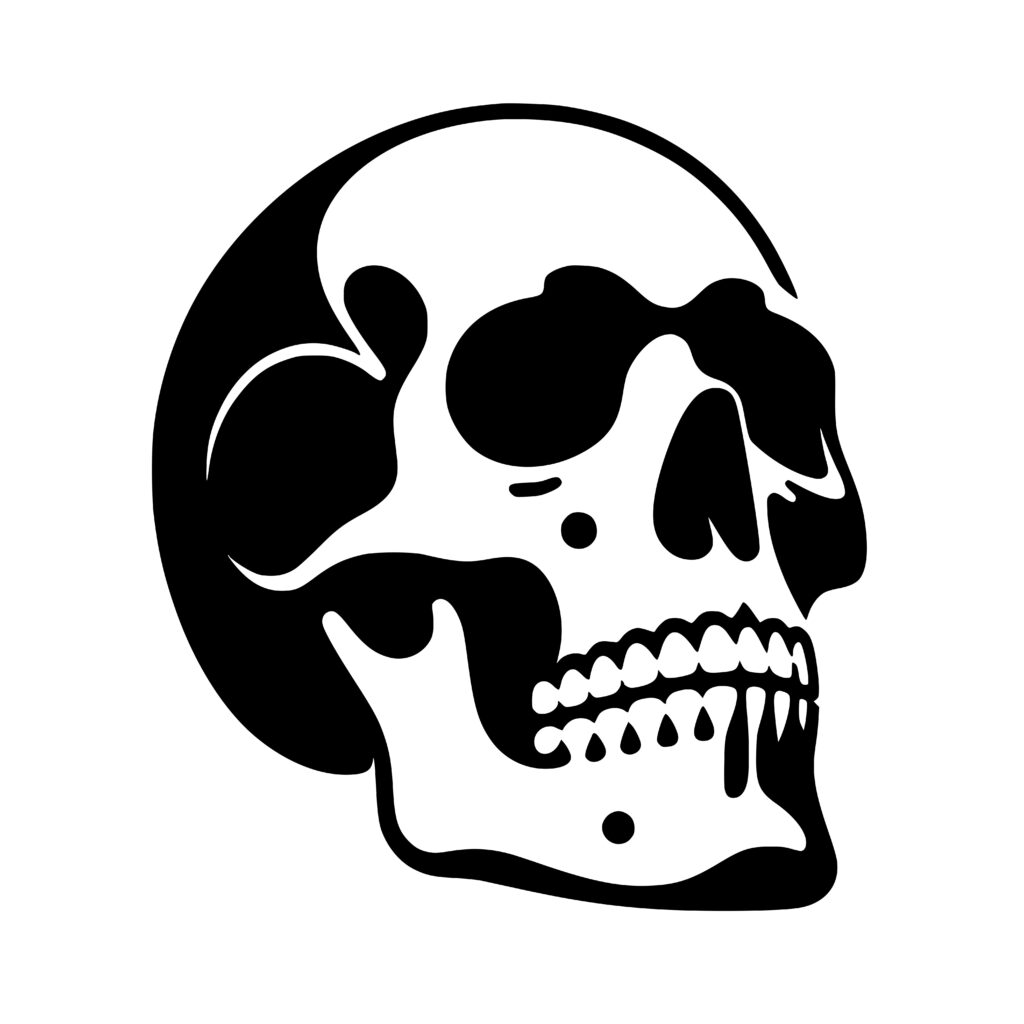 Grinning Skeleton SVG Download - Cricut, Silhouette, Laser Files