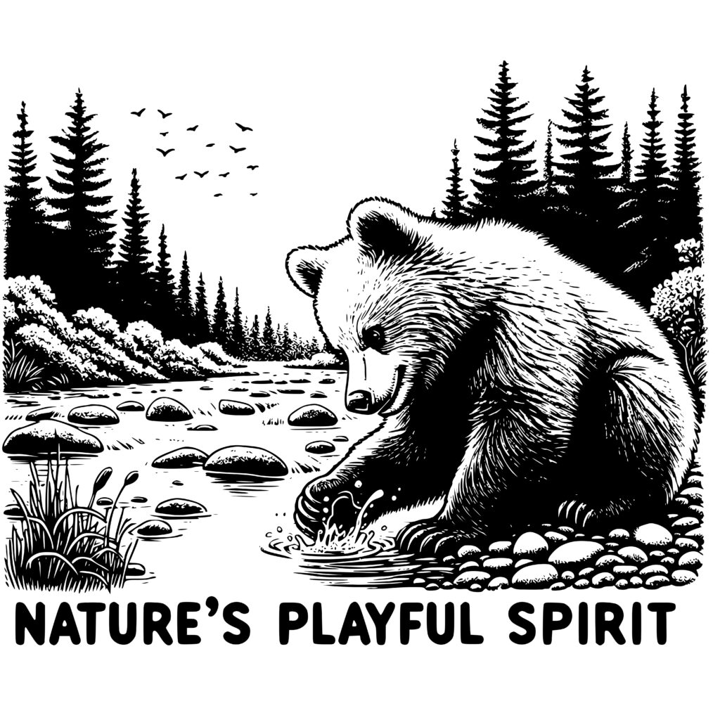 Bear Cub Adventure SVG File for Cricut, Silhouette, Laser