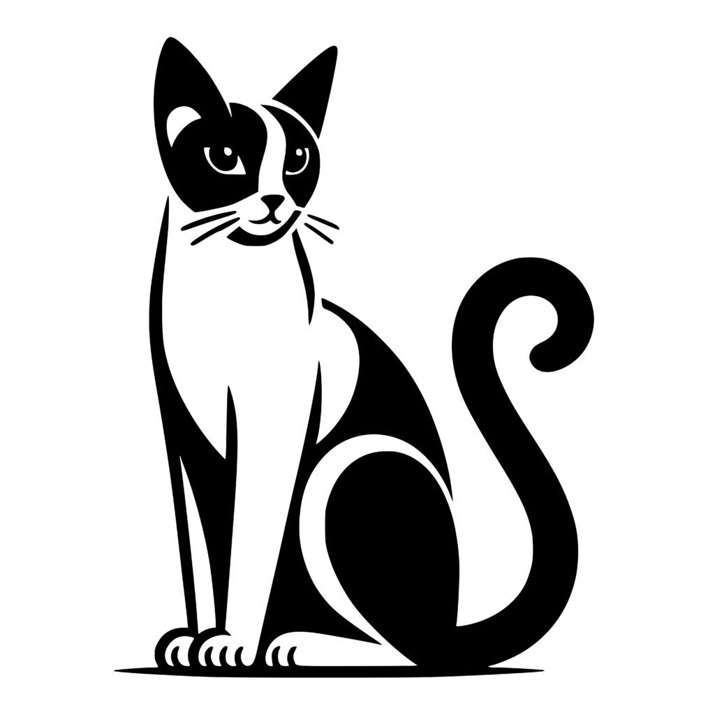 Graceful Feline SVG File: Instant Download for Cricut, Silhouette ...