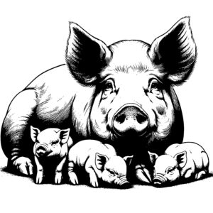 Nurturing Mama Pig