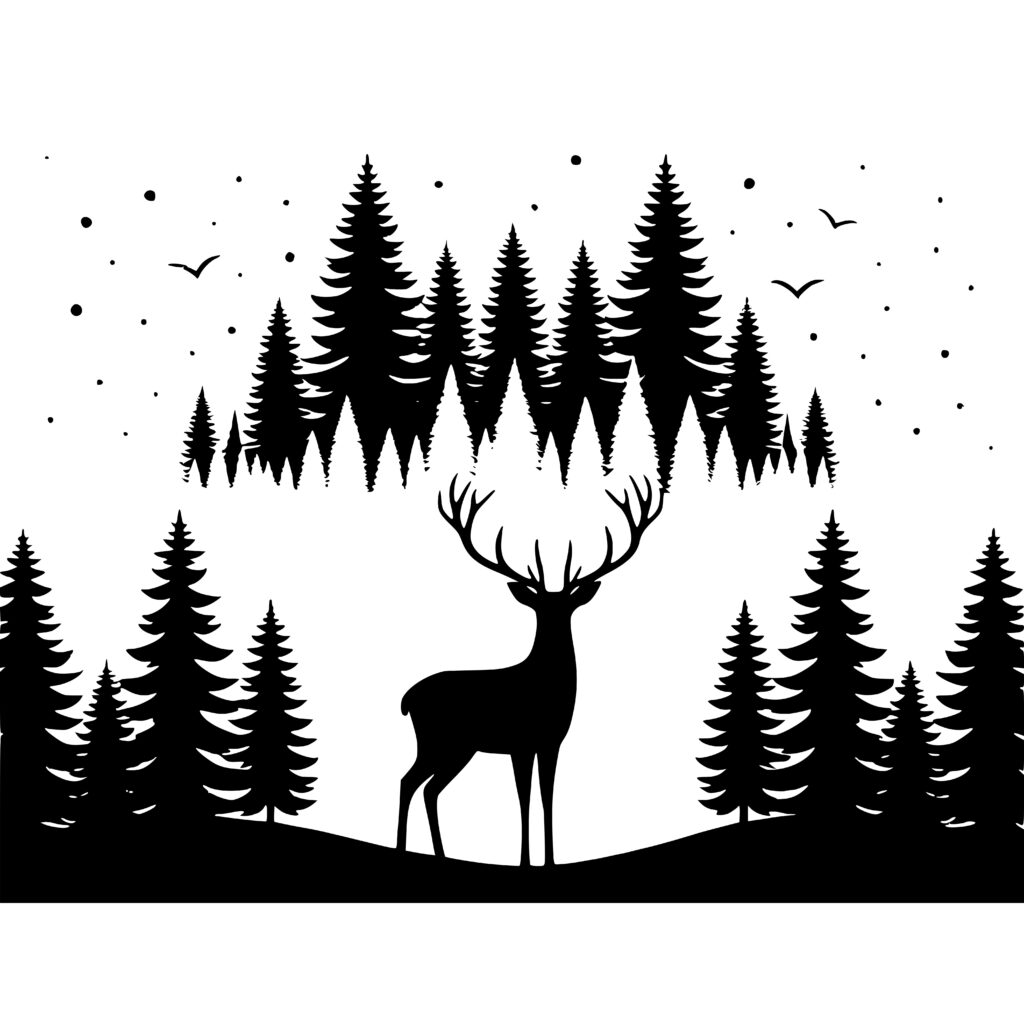 Majestic Forest Deer Svg For Cricut Silhouette Laser Machines