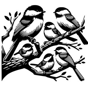 Friendly Birds on Branch