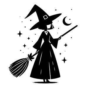 Witch with Broomstick