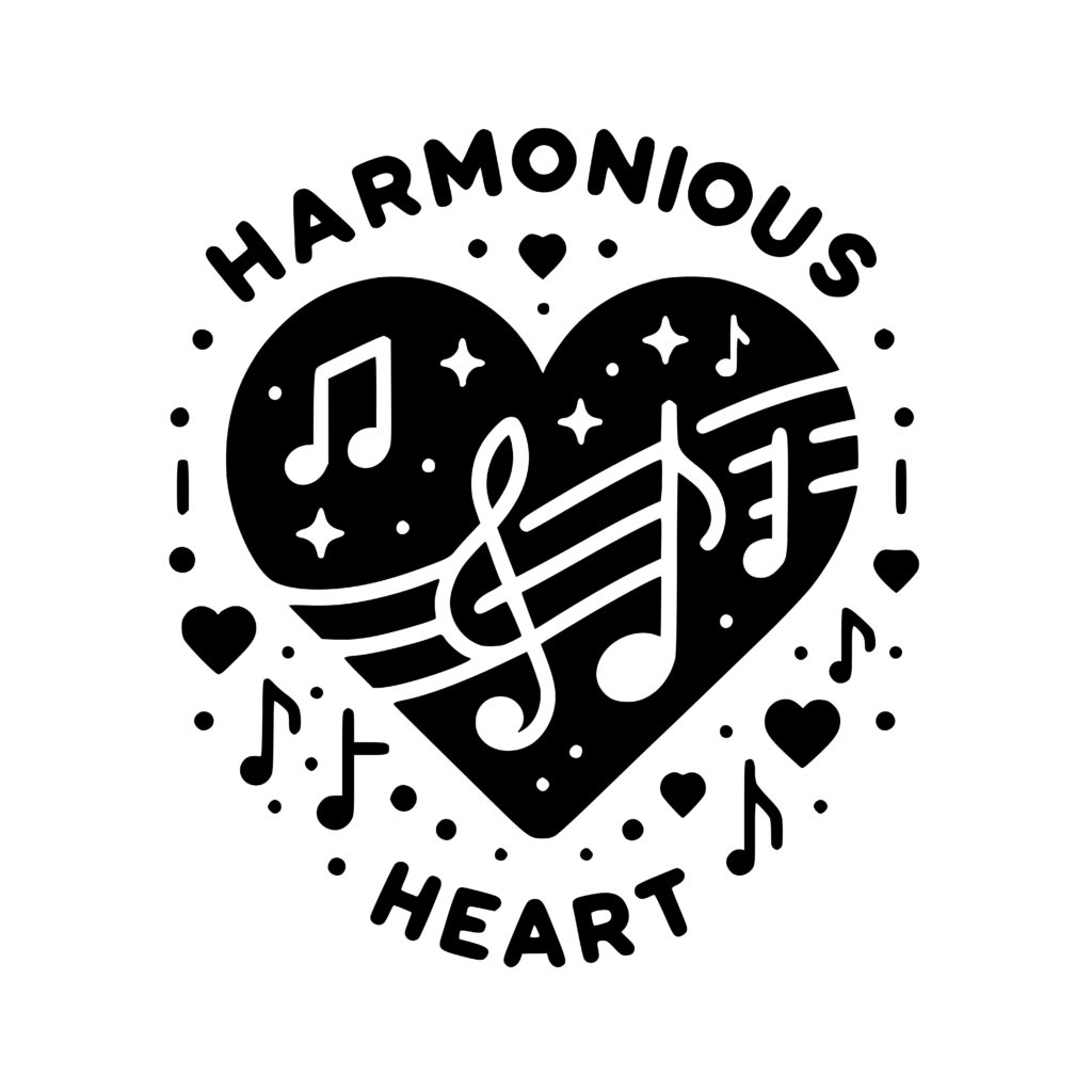 Melodic Heart Harmony SVG file for Cricut, Silhouette, Laser Machines