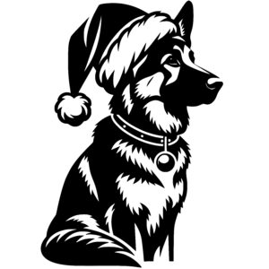 German Shepherd Santa Pup